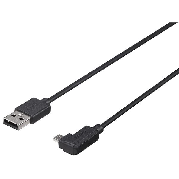 バッファロー（サプライ） USB2.0ケーブル A-microB L字右向き 1.5m