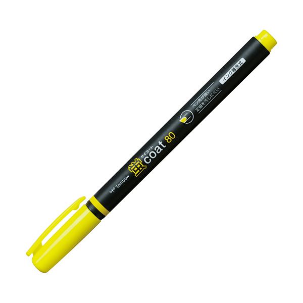 輝く高品質な (まとめ) トンボ鉛筆 蛍コート80 きいろWA-SC91 1セット