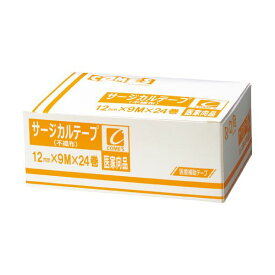 （まとめ）ヨック サージカルテープ 不織布タイプ12mm×9m 1箱(24巻)【×3セット】
