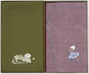 洛北 刺繍入り金封包み&金封ふくさ 紫蓮 H037b ギフト 贈り物 プレゼント お中元 お歳暮 お祝い