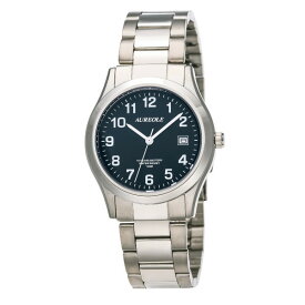 AUREOLE オレオール 10気圧防水 チタンケース チタンバンド クリスタルガラス メンズサイズ 腕時計 SW-619M-01