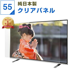 【クーポンあり★純国産ピッタリ仕上げ】 有機EL 液晶テレビ保護パネル 55インチ 55型 クリアパネル 透明度93% 