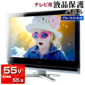 UV ブルーライトカット 液晶テレビ保護パネル 55型 【3ミリ重厚】55型 55インチ【光沢 グレア仕様】国産 液晶テレビ保護フィルム 保護カバー 保護ガード PC保護 画面 モニター 気にせず 家族 一家 巣ごもり 観戦 応援