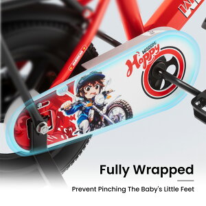 Fockety �L�b�Y�L�b�N�o�C�N �q���p���]�� �O�p�X�e�f�B�⏕�֕t�� �t�����g���A�f���A���u���[�L ���S���`�F�[���K�[�h �j�̎q ���̎q�p �Ώ۔N��3~6�� 14 16�C���` (14�C���`)