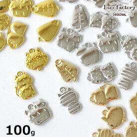 【チャーム】100g ぷっくり猫のチャーム 5種類ミックスアソートセット 片面デザインあり【DecoFactoryオリジナル】 アクセサリー 手芸 メタル パーツ 金具 アクセサリーパーツ 材料 動物 ねこ ネコ お得 徳 大容量