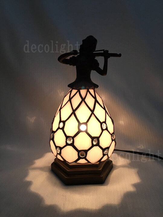 楽天市場】【送料無料】バイオリン レディ☆ステンドグラス ランプ  
