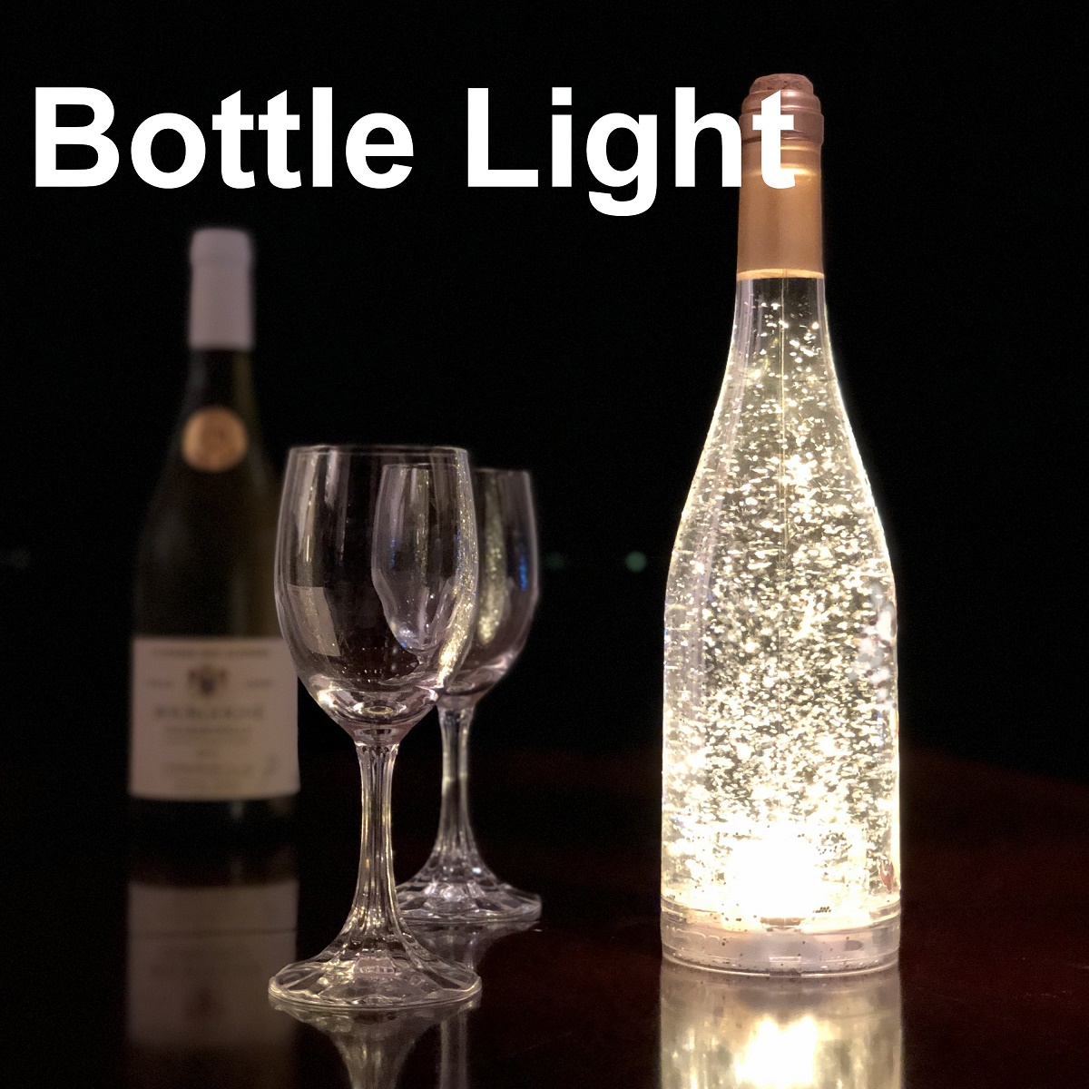 インテリアやバーカウンター等の間接照明に最適 ボトルライト LED ワインボトル シャンパン ホワイト 一部予約販売 ゴールド 61％以上節約