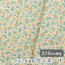 ▼▼▼▼▼【在庫限りOUTLET】生地 布 入園入学 北欧風 ラミネート生地/幅106cm ≪ ベジタル ≫ 【10cm単位販売】【女の子】【花】【北欧】【モダン】【黄色】フランスデザイナー生地 小花柄 vegetal おしゃれ かわいい ビニールコーティング ビニコ