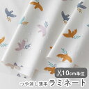 ▼▼▼▼▼【在庫限りOUTLET】生地 布 入園入学 北欧風 つや消し/薄手/やわらかラミネート生地/幅108cm ≪ ニューランド ≫ 【10cm単位販売】【女の子】【動物】【ナチュラル】【北欧】【オフホワイト】フランスデザイナー生地 鳥 おしゃれ ビニコ
