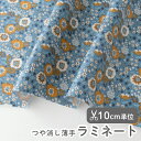▼▼▼▼▼【在庫限りOUTLET】生地 布 入園入学 北欧風 つや消し/薄手/やわらかラミネート生地/幅107cm ≪ バニーズ ラン ≫ 【10cm単位販売】【女の子】【花】【ビンテージ】【北欧】【青】フランスデザイナー生地 花柄 小花柄 おしゃれ ビニコ bunnies run