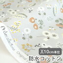 ★11/11 12:59まで★生地 布 入園入学 北欧風 防水コットン/幅108cm ≪ のばな ≫ 【女の子】【花】【葉】【北欧】【ビンテージ】【くすみ】【グレー】デザイナー生地 naocom 花柄 小花柄 草花 植物 和風 ナチュラル おしゃれ かわいい