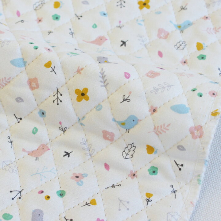楽天市場 レシピ付 生地 布 入園入学 北欧風キルティング 幅107cm Dorothy 10cm単位販売 女の子 花 北欧 ガーリー 白 オフホワイト 鳥 ドロシー キッズ おしゃれ かわいい デコレクションズ 生地 布地