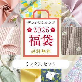 ◎ポイント5倍◎2026福袋《人気のいろいろミックス生地14種セット》生地の福袋 手芸福袋 布 ヌビキルティング ハーフリネン オックス コットン 無地 柄 プリント 新春福袋 数量限定 期間限定【クーポン不可】【宅無】