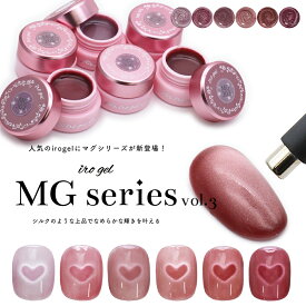 超微粒子 5ミクロン まるでセラミック マグネットネイル カラージェル irogel MGシリーズ vol.3 5micron Magnet 黒くなりにくい 全6色 約3g入り セルフネイル ジェルネイル