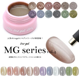 超微粒子 5ミクロン まるでセラミック マグネットネイル カラージェル irogel MGシリーズ vol.4 5micron Magnet 黒くなりにくい 全12色 約3g入り セルフネイル ジェルネイル