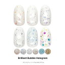 ネイルアート ブリリアントバブルホログラム 大容量 パウチ入り 0.1mm-2mm 全6種 ジェルネイル