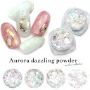 ネイルアート オーロラダズリングパウダー 全4種 セルフネイル ジェルネイル ネイル