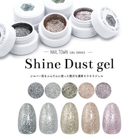 ネイルタウンジェル シャインダストジェル 全5色 約3g入り セルフネイル ガラスフレンチ カラージェル ジェルネイル