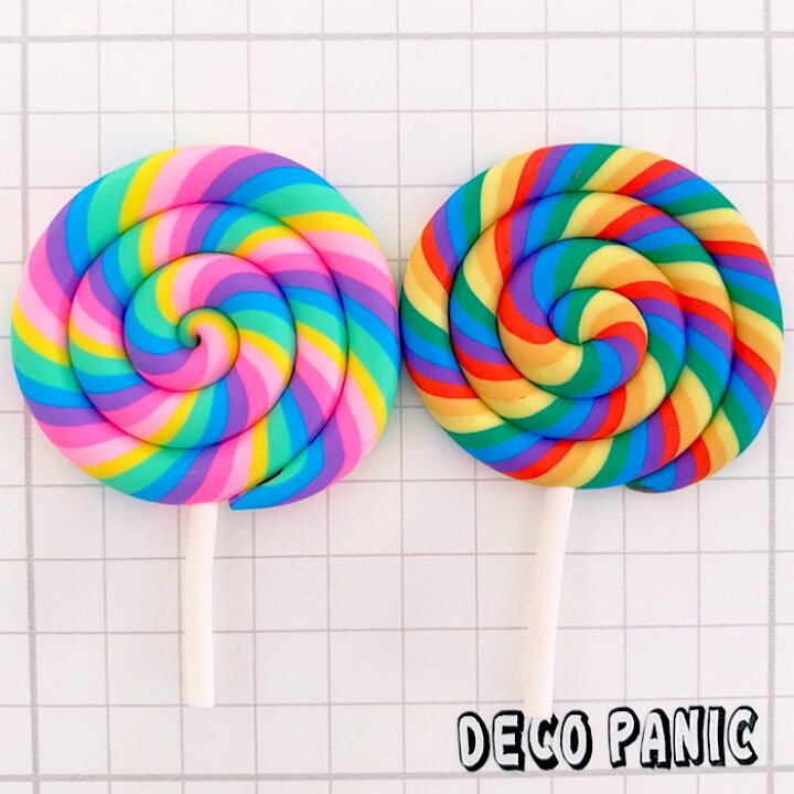 楽天市場 17 ビッグなペロペロキャンディ ロリポップキャンディー デコパーツ Decopanic デコパニックアクセサリーパーツ ハンドメイド チャーム パーツ デコレーション カボション 樹脂粘土 Decopanic