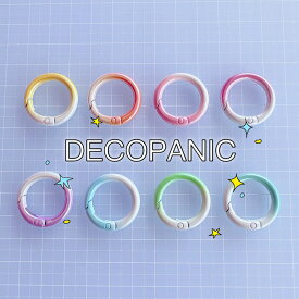 【C128】当店限定！ 丸型カラビナ オリジナルカラー カラビナ 丸カラビナ ミニ かわいい おしゃれ 推し 推し活 円形 サークルカラビナ カラーカラビナ カラフル 手芸 丸 ピンク 可愛い 青 緑 キーホルダー資材 合金パーツ ハンドメイド 基礎パーツ 接続パーツ デコパニ
