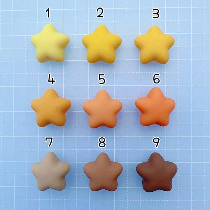 楽天市場】【B411】ころころ星【イエローカラー】 星パーツ デコパーツ 