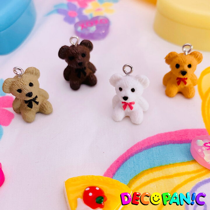 楽天市場 B622 立体くまちゃんチャーム デコパーツ Decopanic デコパニックアクセサリーパーツ ハンドメイド チャーム パーツ デコレーション カボション Decopanic