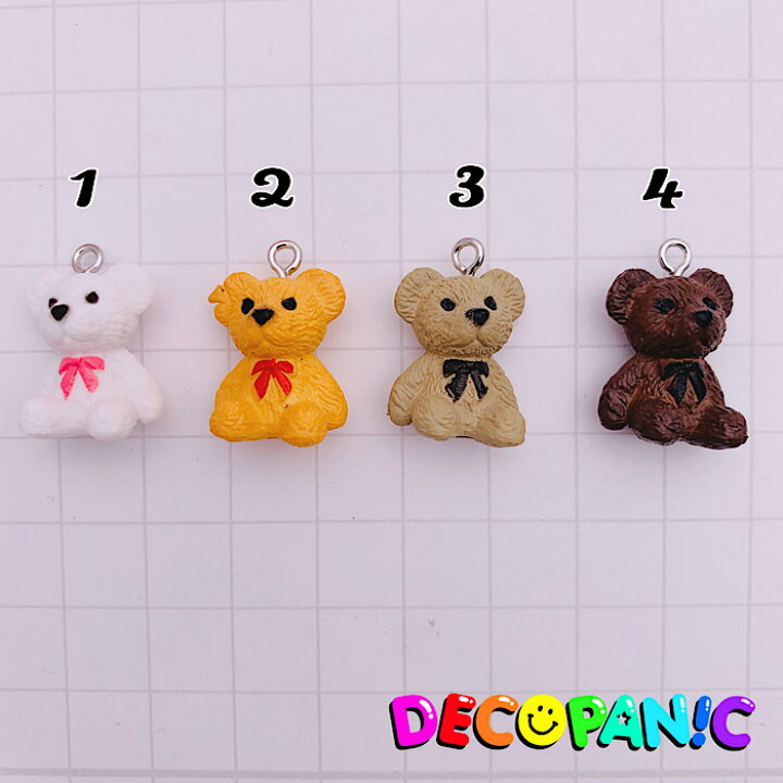 楽天市場】【B622】立体くまちゃんチャーム デコパーツ DECOPANIC デコ 
