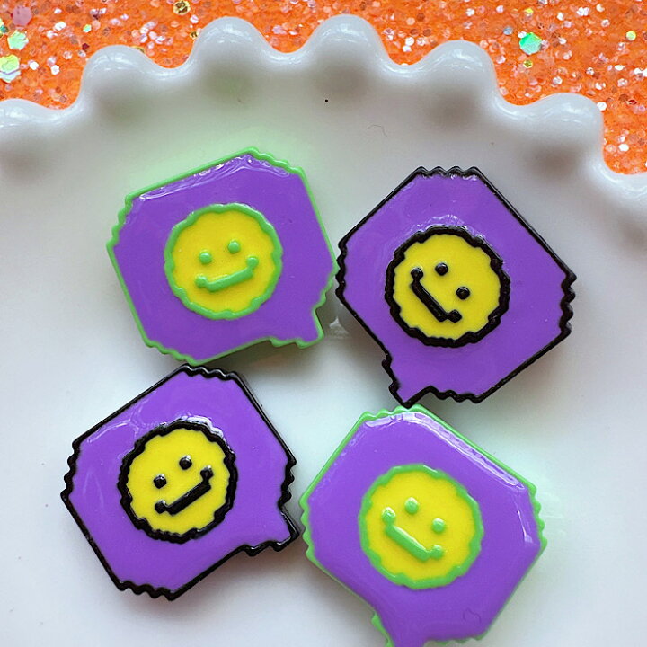 楽天市場】【B805】日本未入荷☆吹き出しニコちゃん デコパーツ デコ  