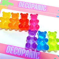 【A419】クリアくまグミ デコパーツ DEOPANICアクセサリーパーツ ハンドメイド チャーム デコレーション …