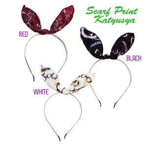 アレンジ自在なワイヤー入り スカーフ柄 “ワイヤー入り” リボン・カチューシャ (アレンジ自由自在) ヘアアクセサリー ヘアアクセ ヘアクリップ 送料140円