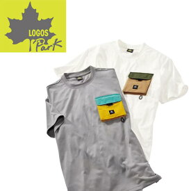 LOGOS ロゴスパーク 半袖Tシャツ 胸ポケット付き 吸汗速乾 カットソー Tシャツ ロゴス メンズ キャンプ アウトドア