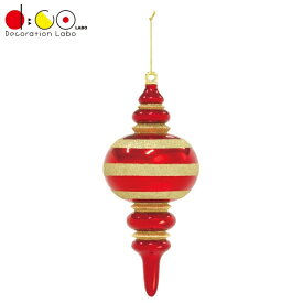 ラージボーダースピアドロップ グリッター OXM1474 クリスマス デコレーション 飾り オーナメント ヨーロピアン グリッター スピアドロップ