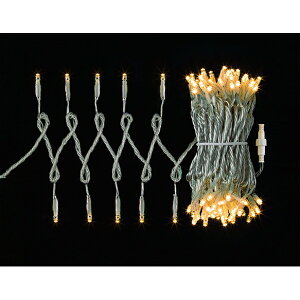 100球LEDライト 電球色/クリアコード 常点灯-コントローラー接続可 LT1094DENCL クリスマスライト 電飾 LED 100球 常点灯 イルミネーション