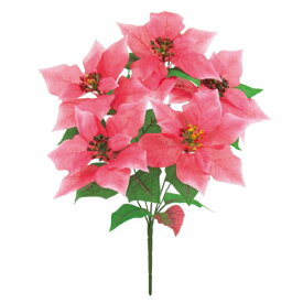 《光触媒》 造花 ポインセチア ハワイアンポインセチアブッシュ *5 ピンク 造花 ブッシュ 束 アートフラワー 光触媒