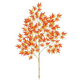 モミジスプレイ L *105 レッドオレンジグリーン LES5161LRDORGR フェイクグリーン リーフ スプレイ 人工観葉植物 モミジスプレイ 秋 紅葉 もみじ モミジ オータム 秋の造花