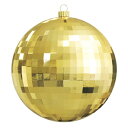250mmミラーシェイプボール(1ケ/パック)（ゴールド）【クリスマスオーナメント（ボール）】