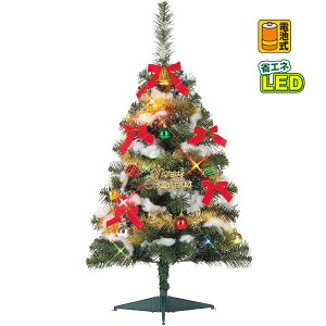 NEW 90cm �t�@�~���[�c���[�Z�b�g �������i�Ɠ����s�� 6264 �N���X�}�X �c���[ �f�R���[�V���� LED ���� ���� �� �O���[�� ��ԂȂ� �ȒP ����t��