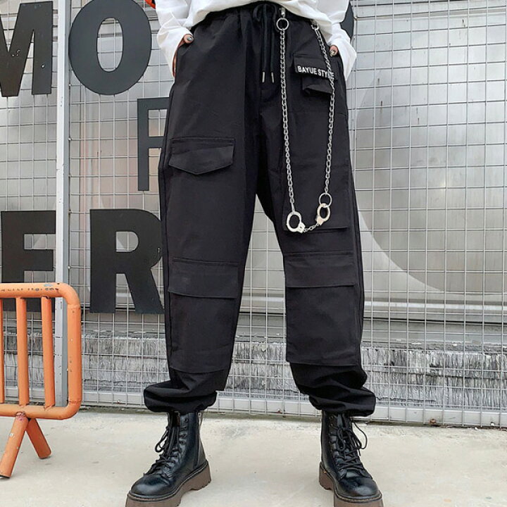 楽天市場 即納あり ダンス 衣装 ヒップホップ カーゴパンツ コットン ウエストゴム ドロスト ユニセックス 男女兼用 ミリタリー 韓国 ファッション Pv ダンス衣装decorative