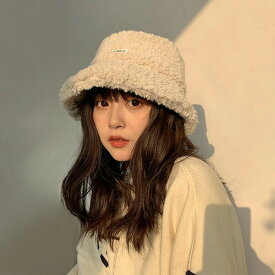 バケットハット ボア ワンポイント ロゴ もこもこ 韓国 ハット 帽子 バケハ ブラウン ブラック ピンク グリーン ダンス 衣装 韓国ファッション 個性的 服