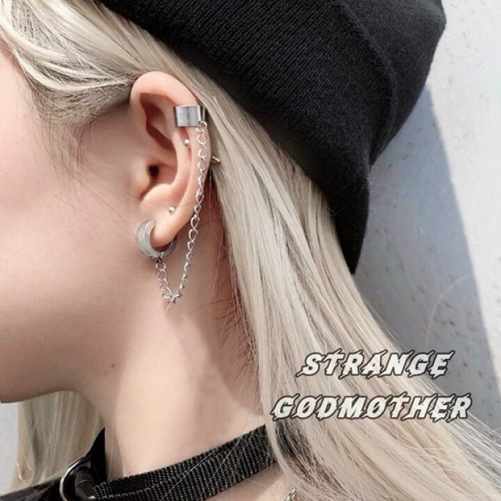 楽天市場 即納あり チェーン イヤーカフ風 ピアス イヤリング 片耳用 ダンス衣装decorative