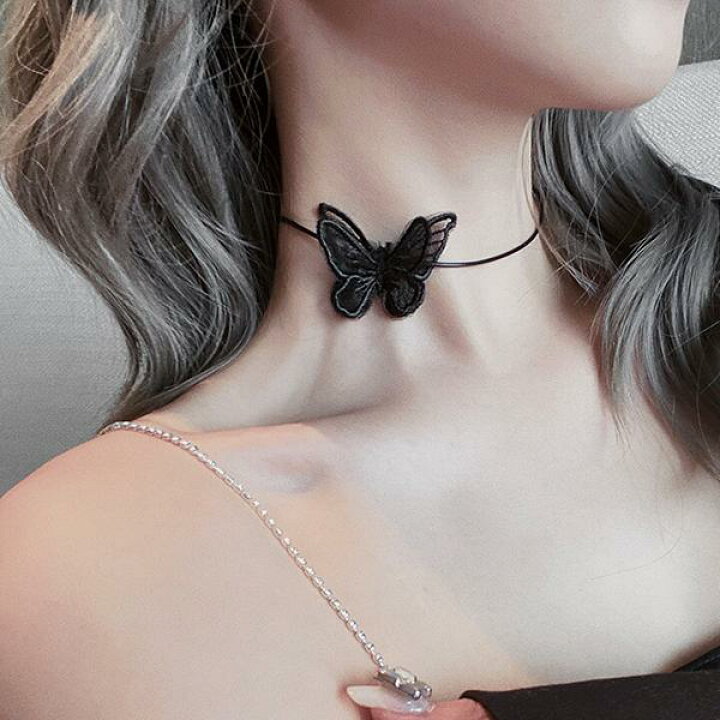 楽天市場】バタフライ 黒蝶 チョーカー ネックレス : ダンス衣装Decorative