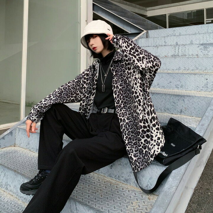 楽天市場 即納あり 柄シャツ ヒョウ柄 レオパード柄 プリント 長袖 ビッグシルエット トップス ダンス 衣装 ヒップホップ コスチューム 韓国 ファッション 大きいサイズ 個性的 服 原宿系 ダンス衣装decorative