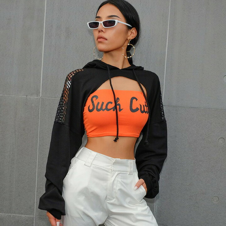 楽天市場 後ろメッシュ ショート丈パーカー 胸出し 長袖 プルオーバー トップス ダンス 衣装 ヒップホップ コスチューム 韓国ファッション 大きいサイズ 個性的 服 原宿系 ダンス衣装decorative