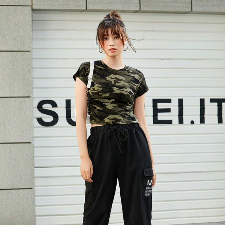 楽天市場】Tシャツ カモフラージュ柄 ショート丈 ミニTシャツ チビT 