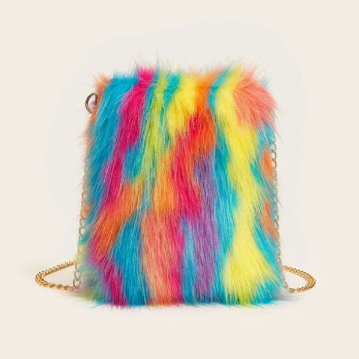 楽天市場】ショルダーバッグ エコファー チェーン ファーバッグ  