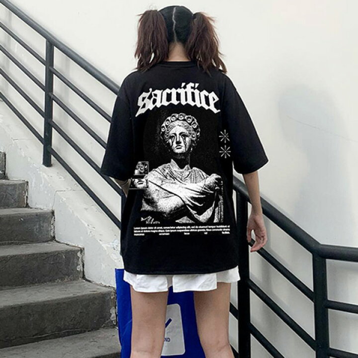 楽天市場】Tシャツ 女神像 バックプリント ビッグシルエットT 半袖T 
