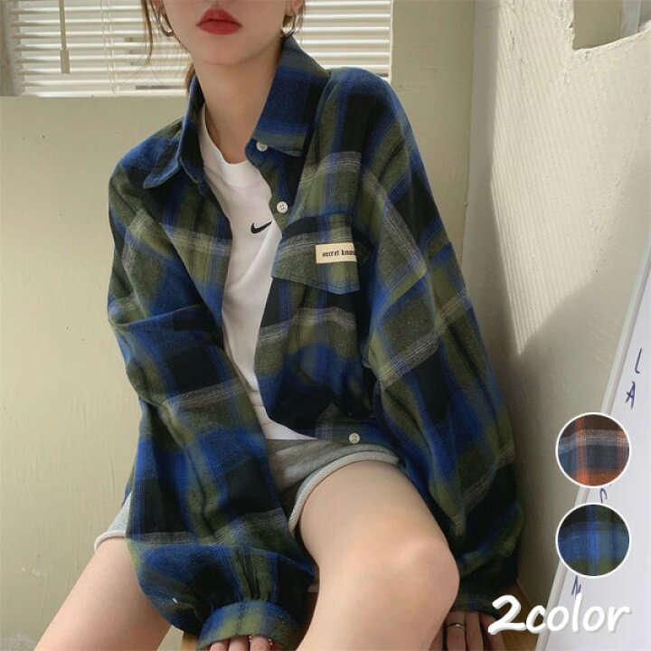 楽天市場】柄シャツ ネルシャツ チェック柄 長袖 シャツ オーバー 