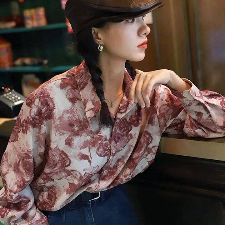 楽天市場】柄シャツ 薔薇 バラ ばら柄 ローズ 花 花柄 ぼかし フラワー 