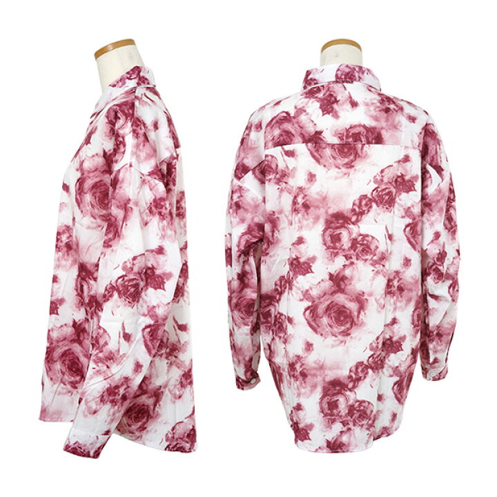 楽天市場】柄シャツ 薔薇 バラ ばら柄 ローズ 花 花柄 ぼかし フラワー 