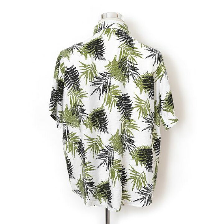 楽天市場 即納あり アロハシャツ 柄シャツ シャツ メンズ レディース 半袖 五分袖 リーフ柄 葉柄 植物柄 シダの葉 総柄 ダンス 衣装 ヒップホップ コスチューム 韓国ファッション ストリート系ファッション 大きいサイズ 個性的 ダンス衣装decorative